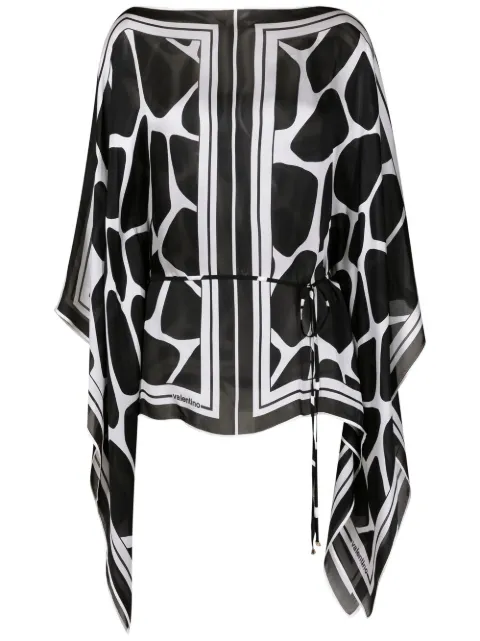 Valentino Garavani two-tone silk cover-up