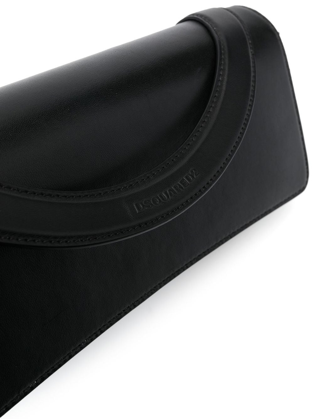 Shop Dsquared2 Wrist-strap Leather Clutch Bag In Schwarz