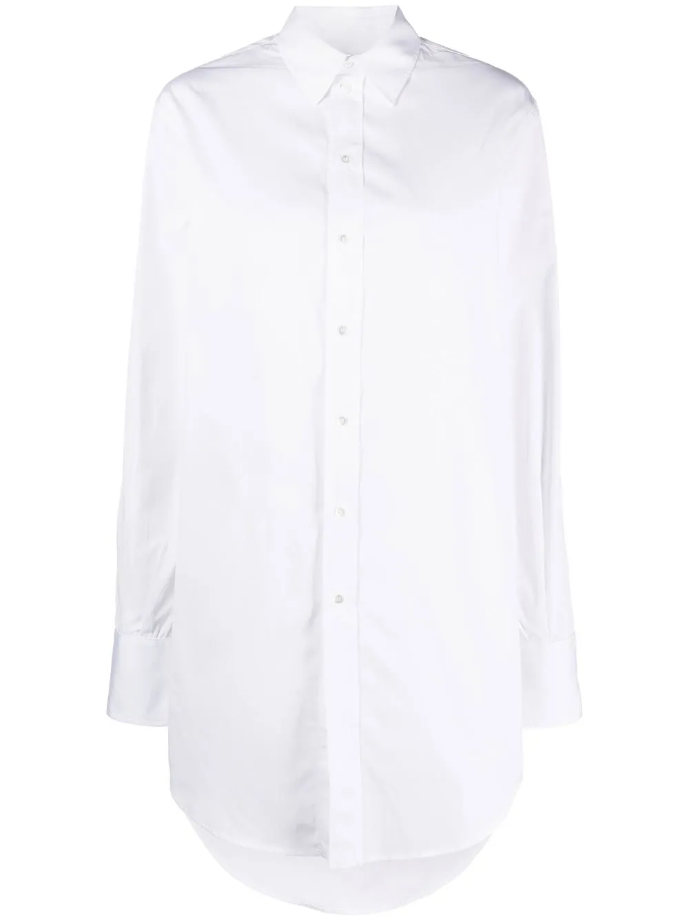 

SA SU PHI long-length cotton shirt - White