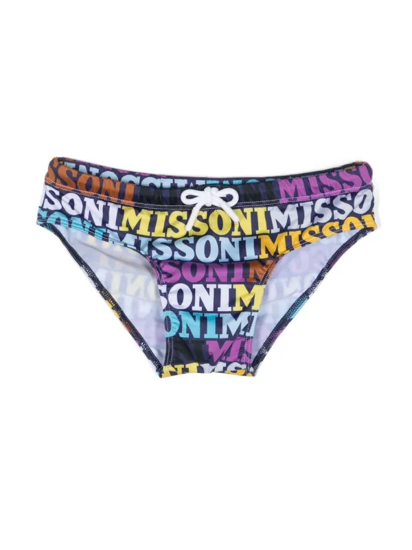 Missoni Kids logo-print Swim Trunks Multicolour FARFETCH IN