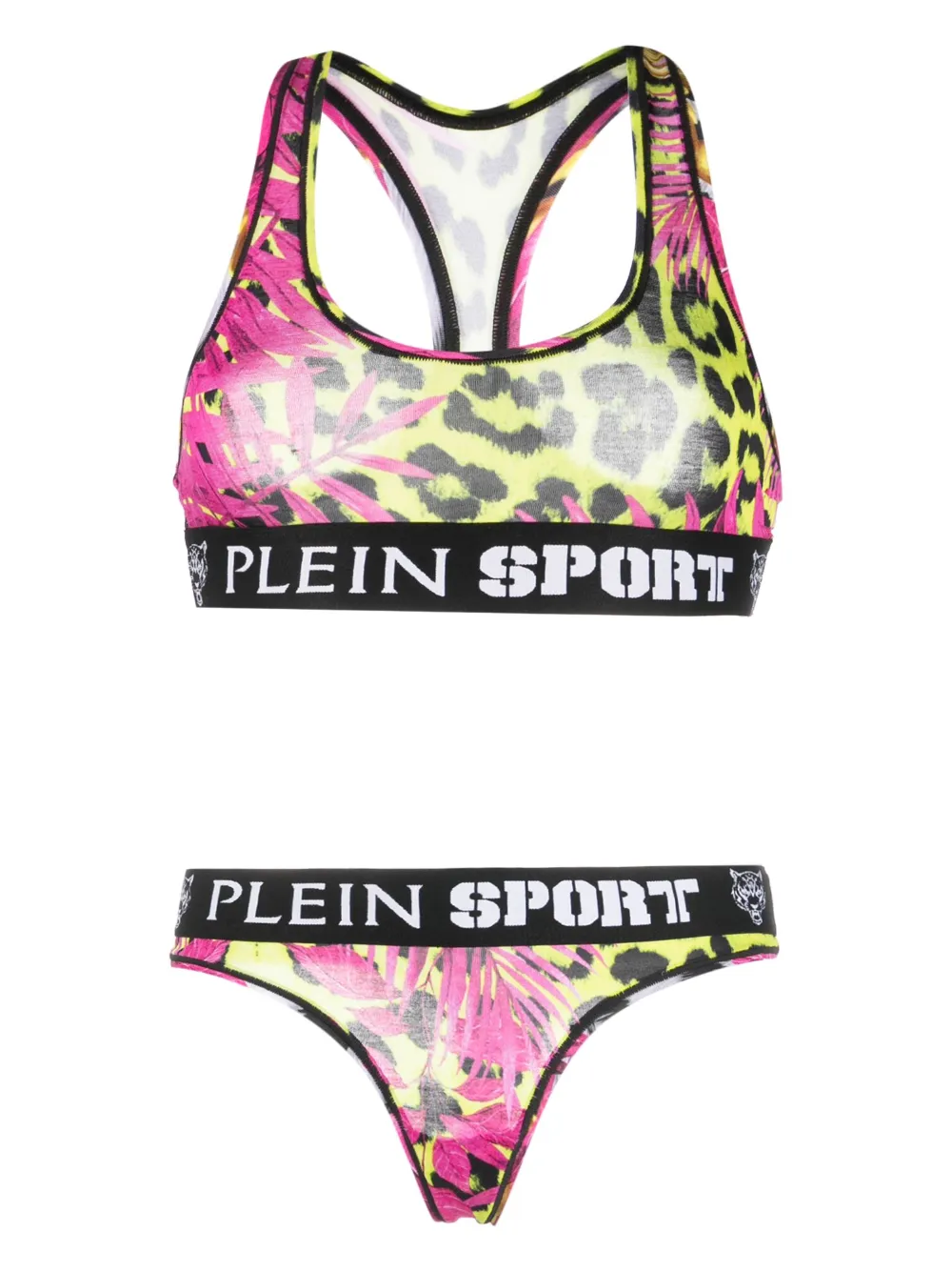Plein Sport Logo-underband Lingerie Set In Pink