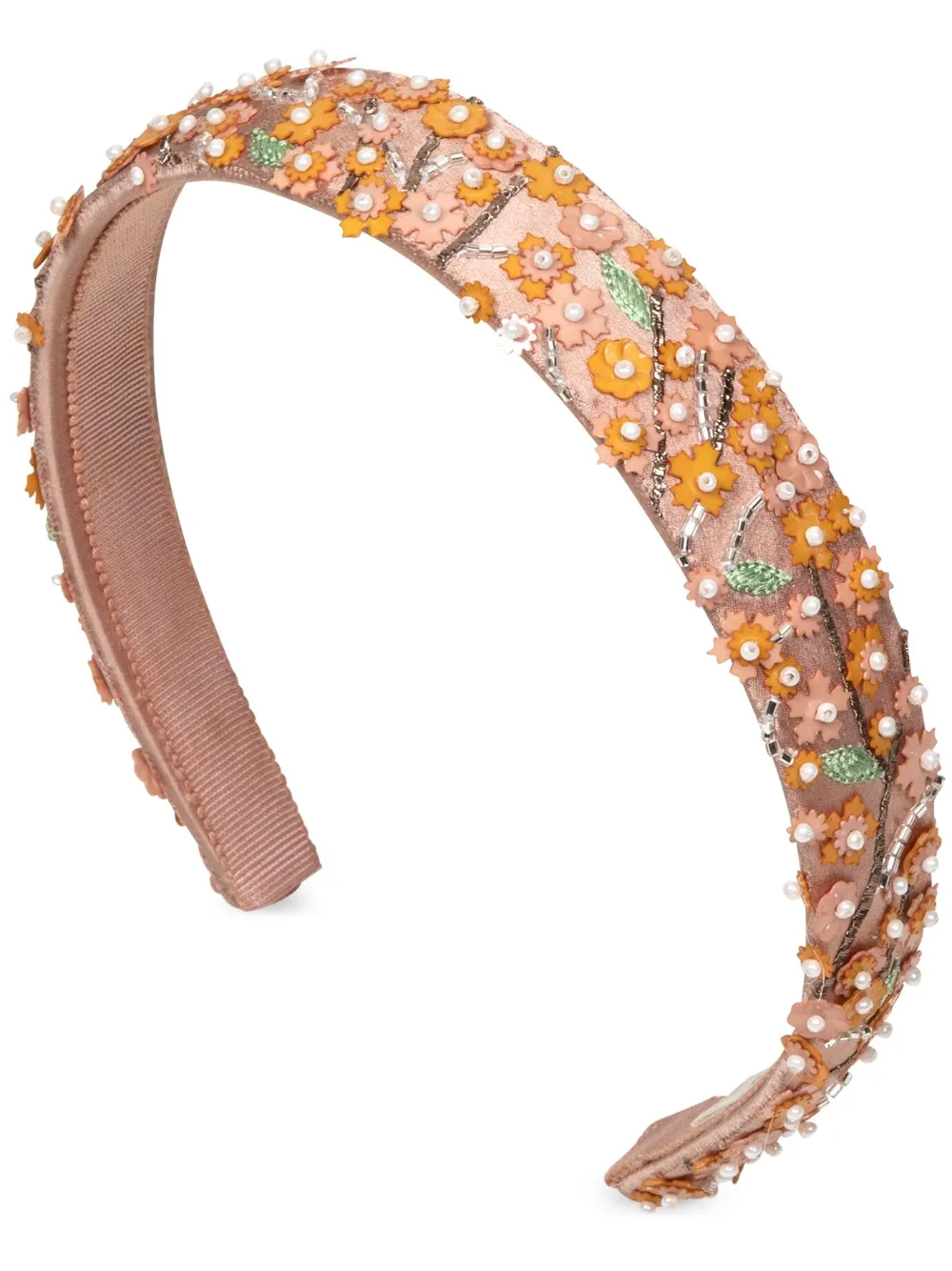Jennifer Behr Kiera floral-appliqué headband | Pink | Image 1