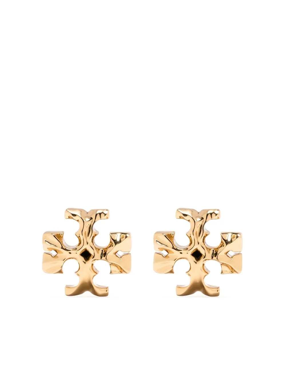 

Tory Burch logo-plaque detail earrings - Dorado