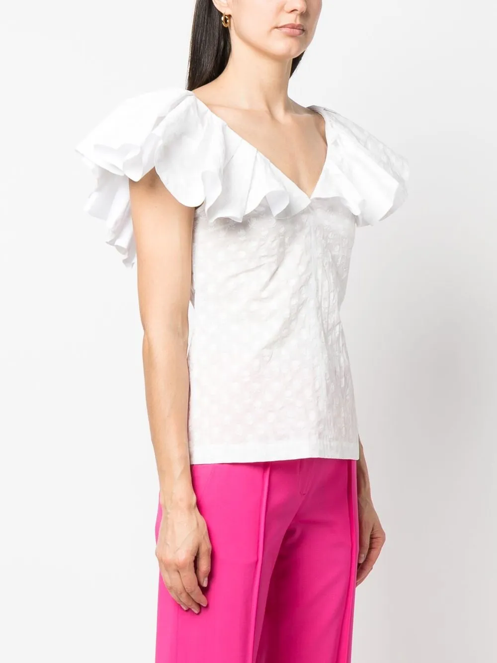 Philosophy Di Lorenzo Serafini Ruffled Sleeveless Blouse Farfetch
