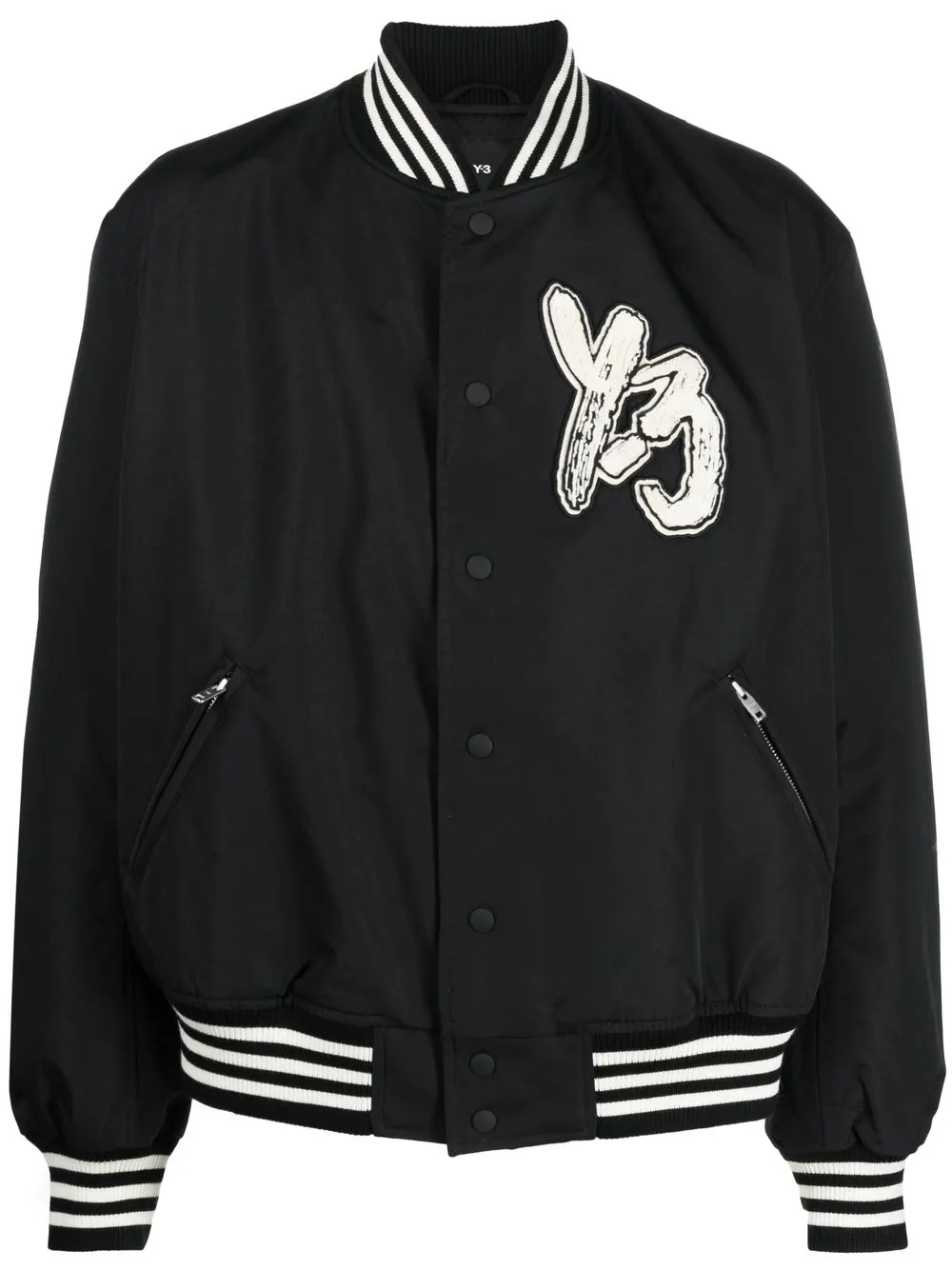 

Y-3 logo patch bomber jacket - Black