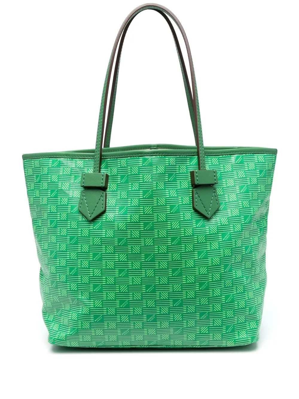 Moreau Logo-print Leather Tote Bag In Green