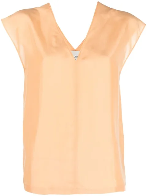 Alysi V-neck silk top