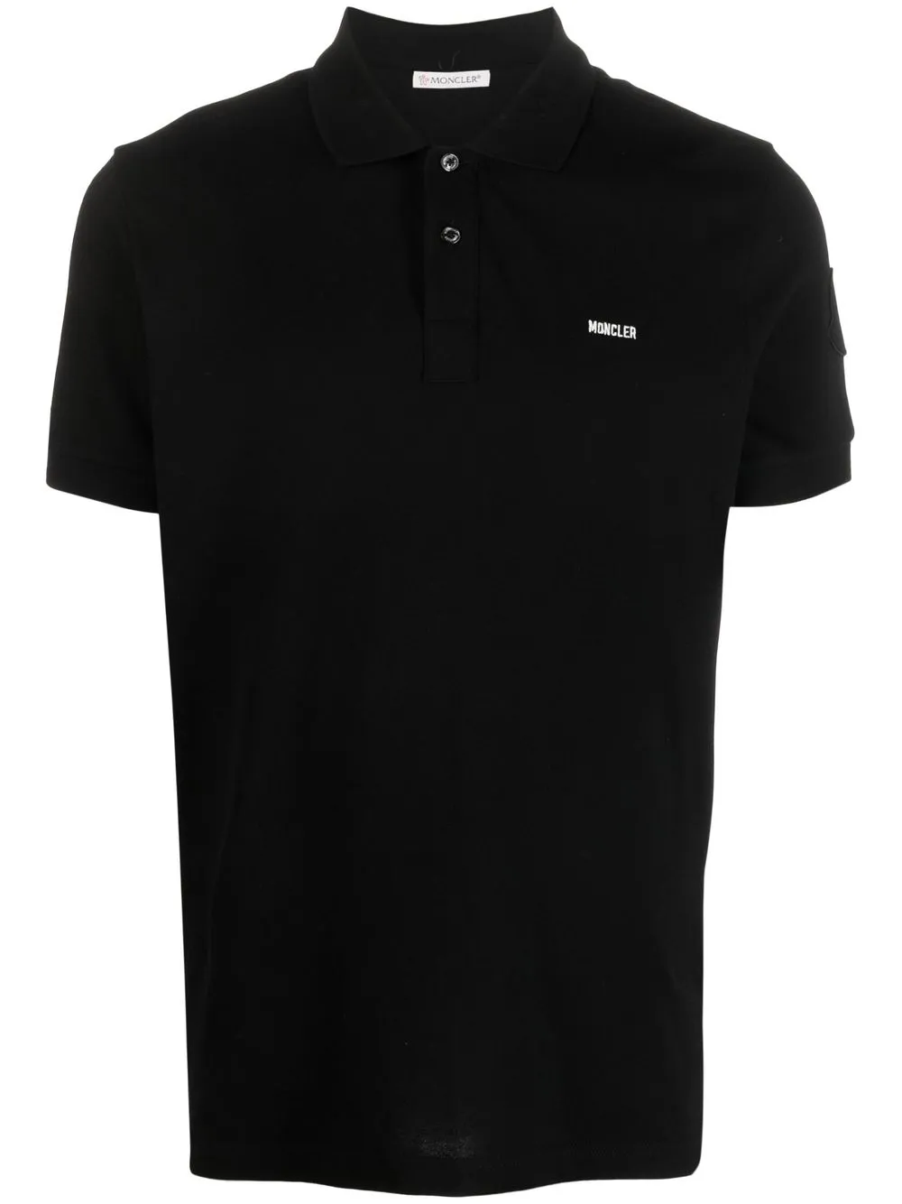 

Moncler logo-embroidered polo shirt - Negro