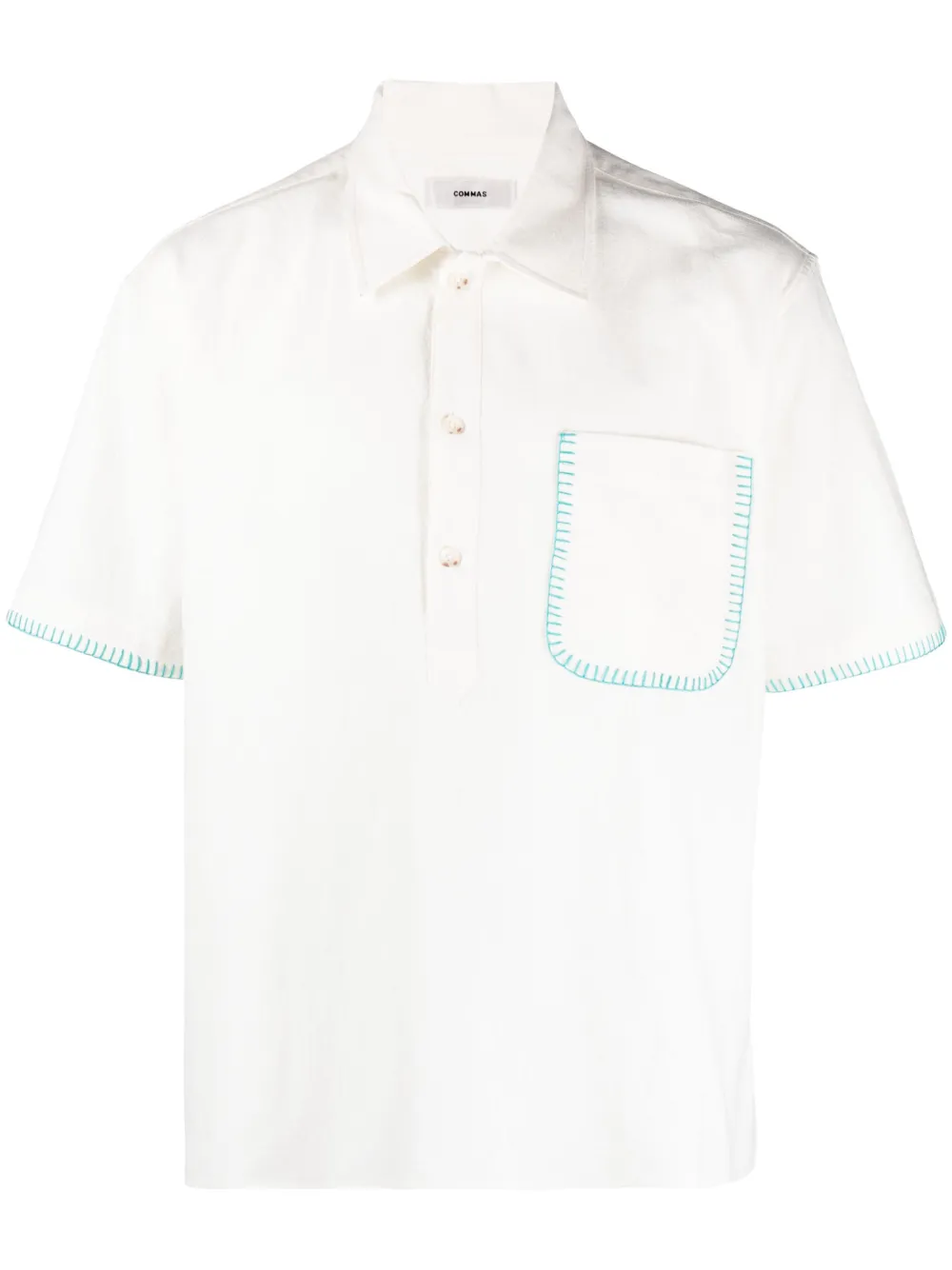 COMMAS whipstitch-detail short-sleeve shirt