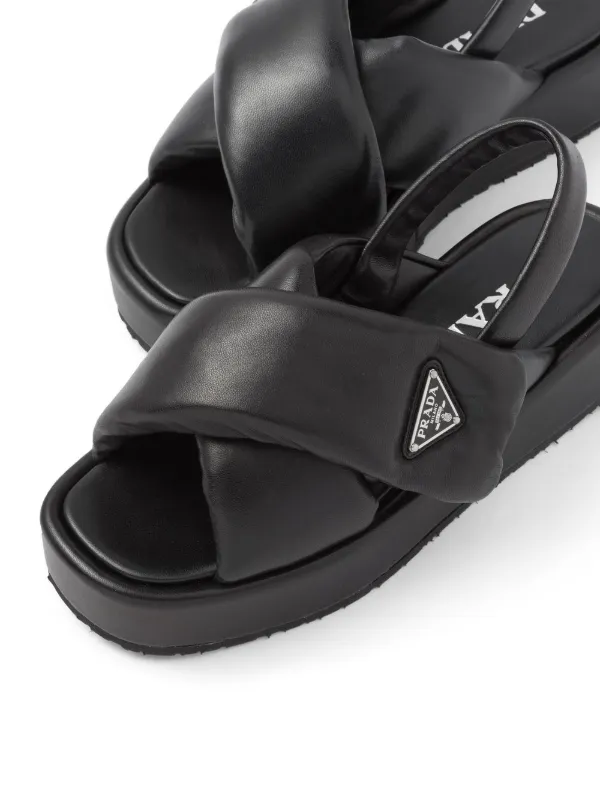 Prada Soft Padded Nappa Leather Sandals - Farfetch