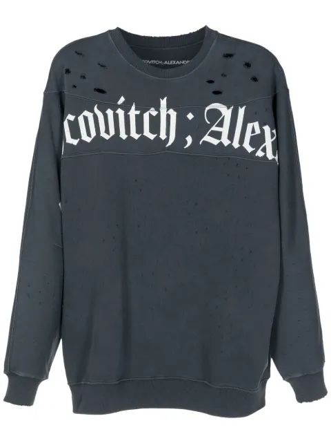 Herchcovitch; Alexandre Blusa em moletom com estampa "Herchcovitch ; Alexandre"