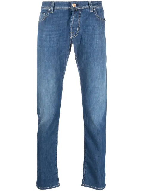 logo-patch straight-leg jeans