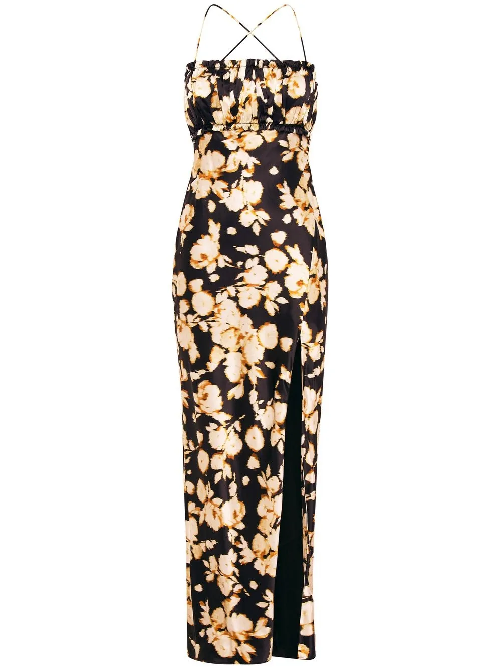 Baro floral-print silk dress