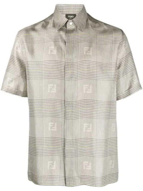 FENDI prince-of-wales check silk shirt