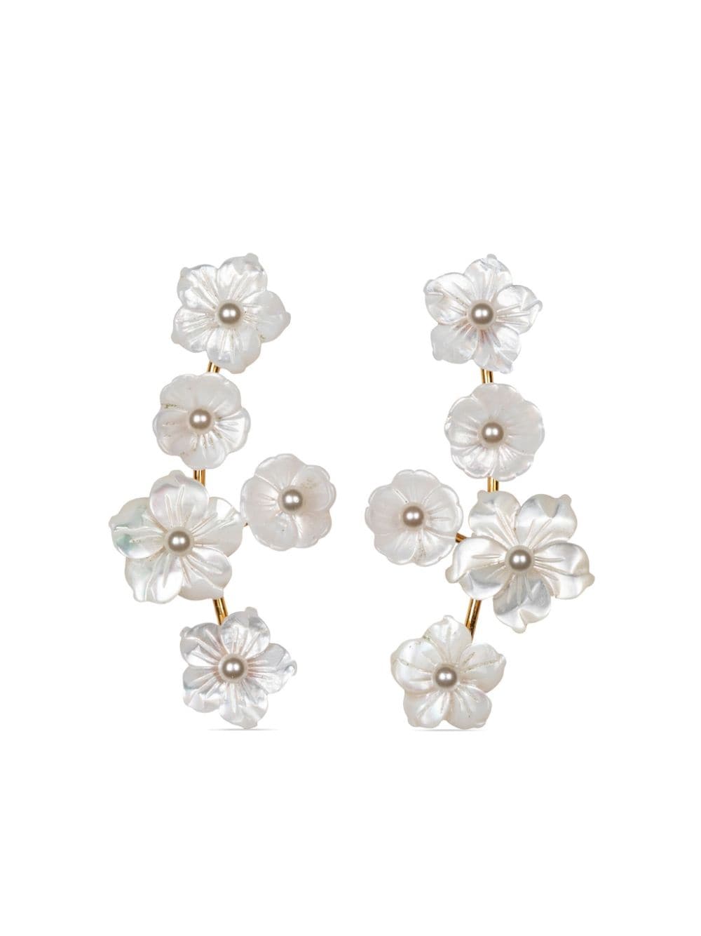 Jennifer Behr Zaria Floral Earring In Mother Of Pearl