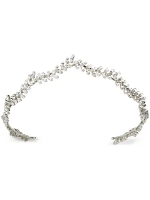Jennifer Behr Alessa Crystal Tiara | Silver | FARFETCH ZA