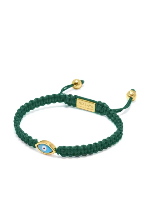 Nialaya Jewelry enamel evil-eye motif bracelet