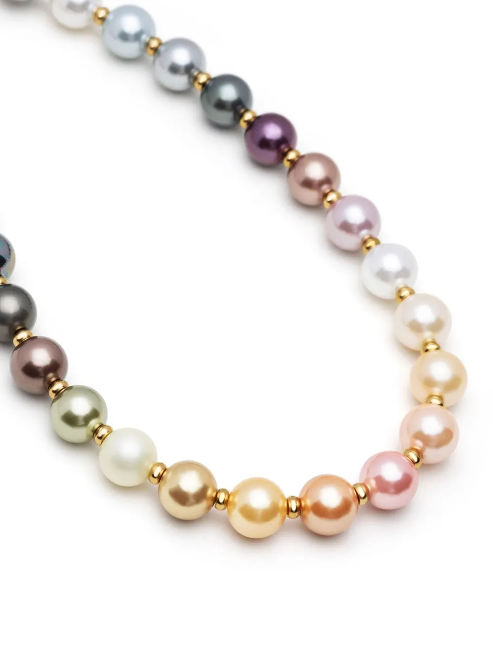 Nialaya Jewelry قلادة مطلية بالذهب وزينة لؤلؤ | Image 2