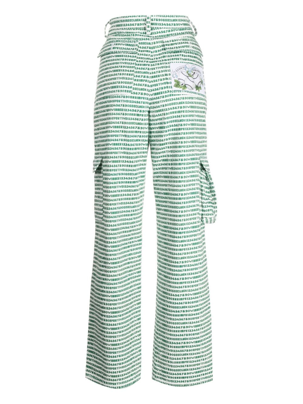 Shrimps Broek met grafische print - Groen