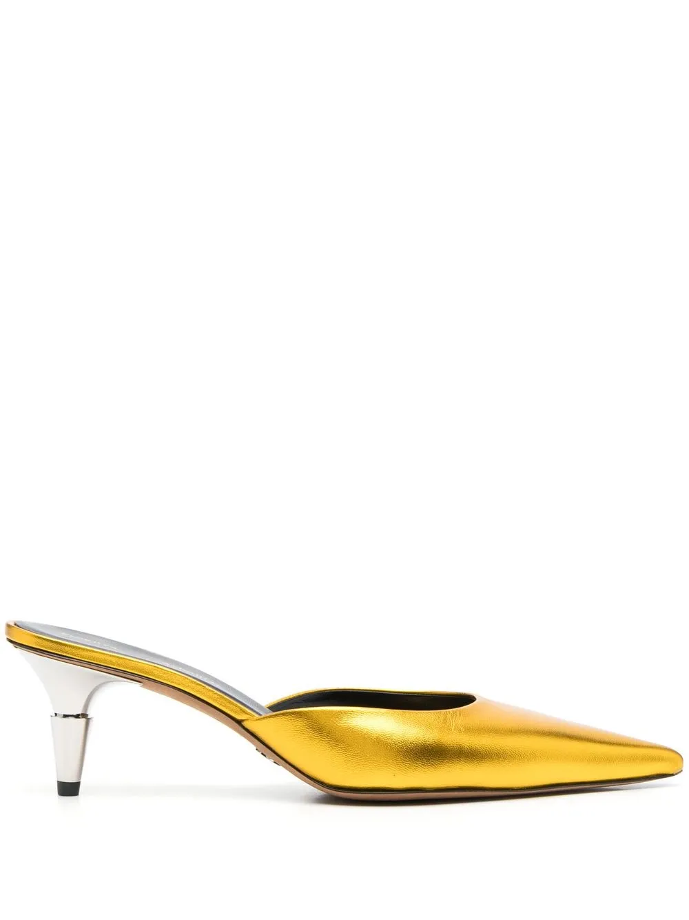 

Proenza Schouler 60mm metallic-effect pointed mules - Dorado