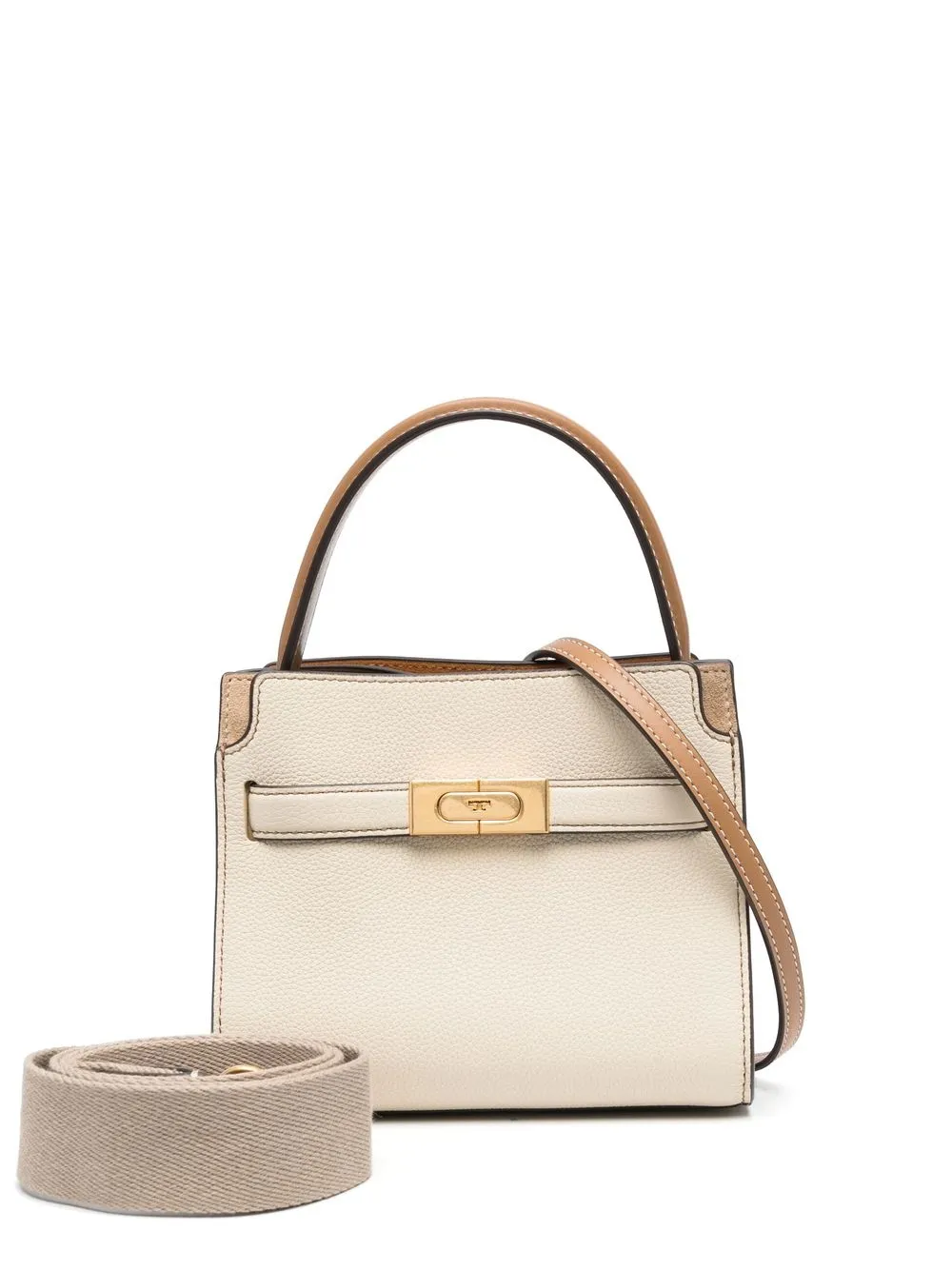 

Tory Burch Lee Radziwill petite leather bag - Neutrals