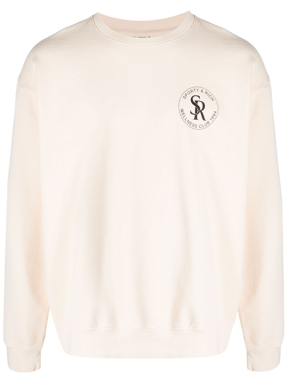 

Sporty & Rich logo-print cotton sweatshirt - Neutrals