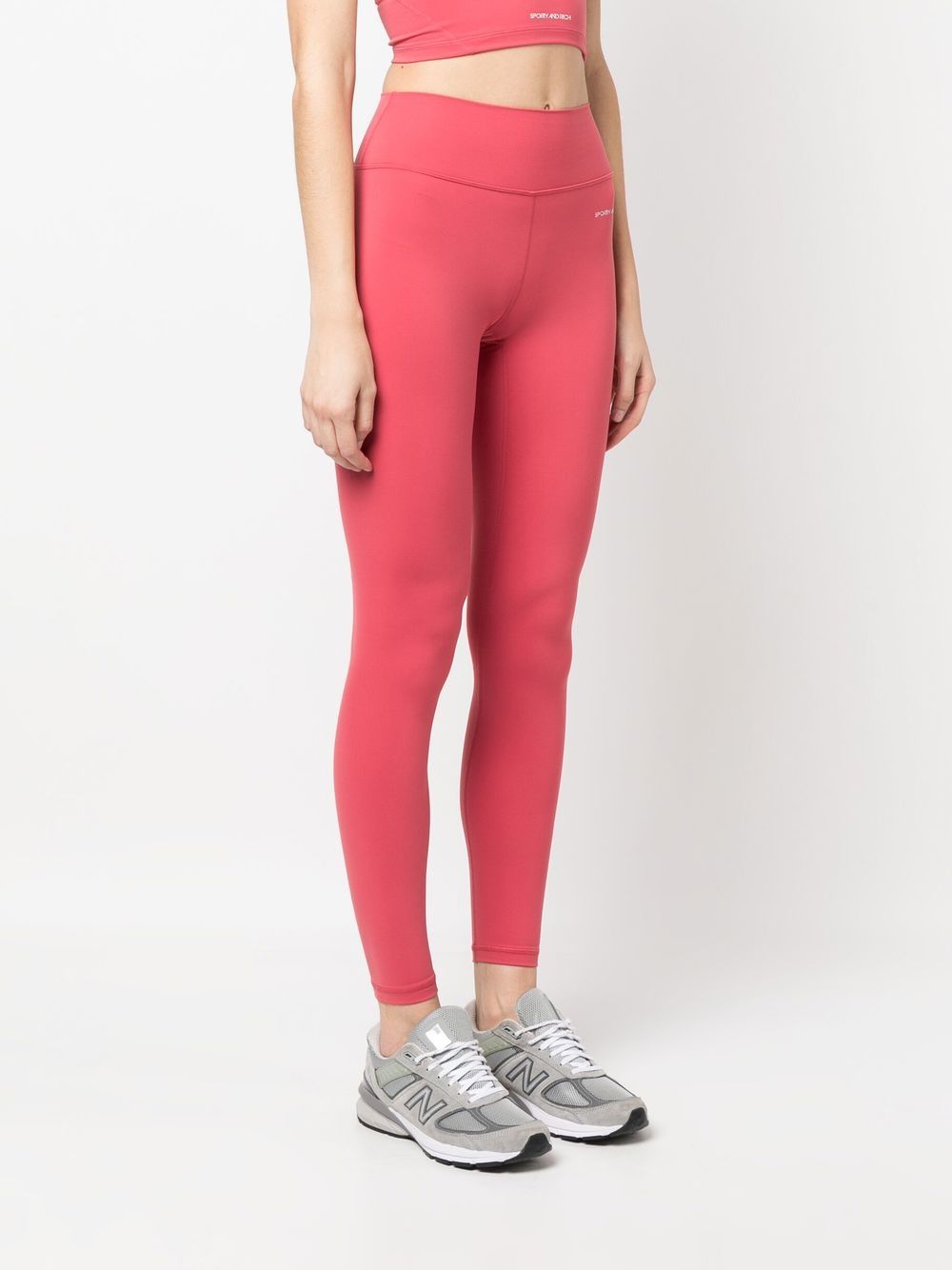 Shop Sporty And Rich 7/8 Length Leggings In Rot