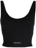Sporty & Rich logo-print cropped top - Black