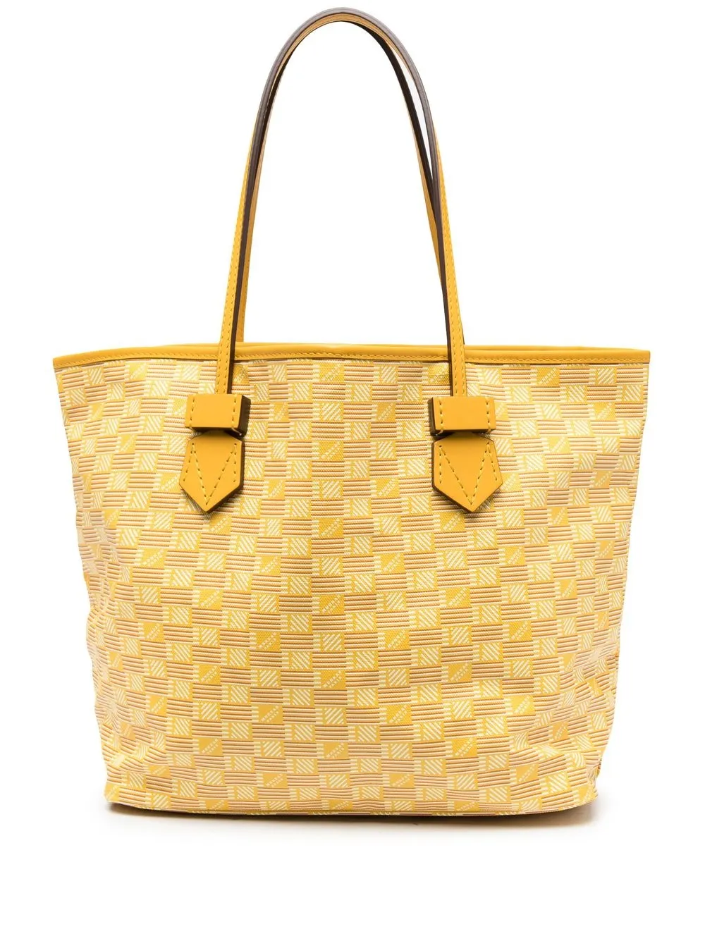 

Moreau logo-print leather tote bag - Amarillo