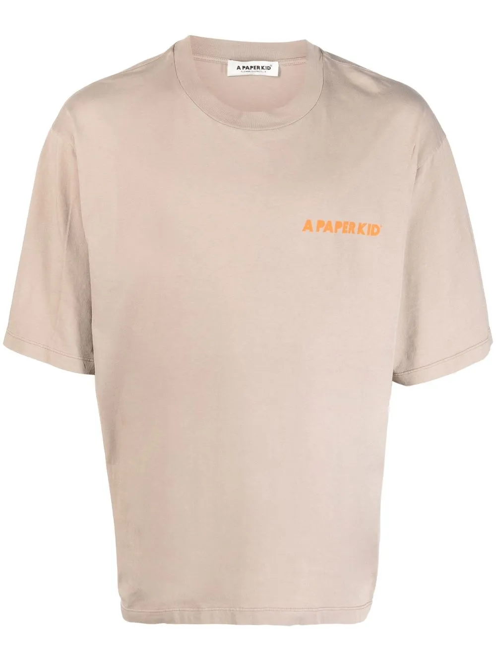 

a paper kid playera con logo estampado - Marrón