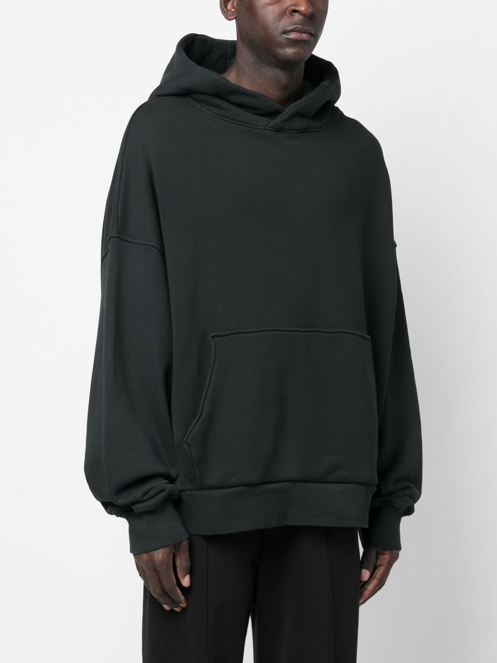 Shop A Paper Kid Slouchy Cotton Hoodie In Black