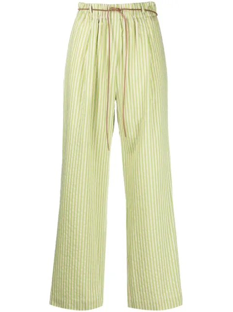 Alysi vertical-stripe palazzo trousers