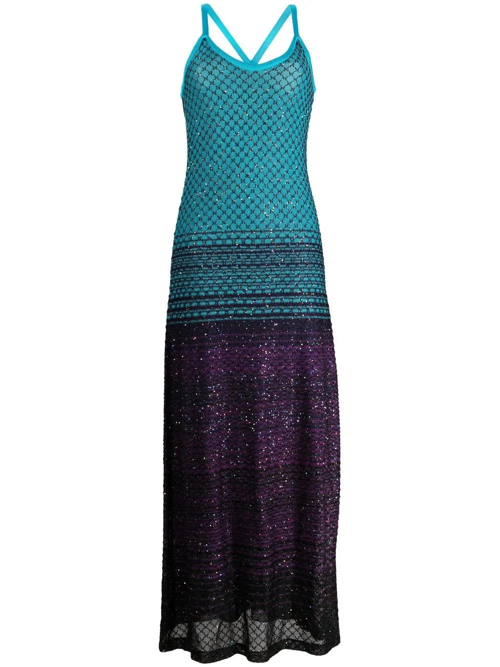 MISSONI SEQUIN-EMBELLISHED KNIT MAX DRESS