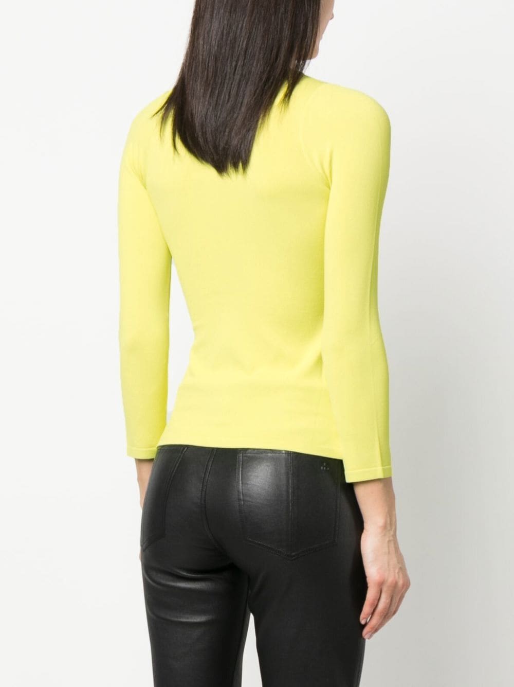 Shop Dsquared2 Shoulder Cut-out Knit Top In Yellow