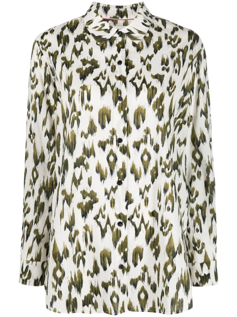Scotch & Soda Oversized Printed Shirt In Nude