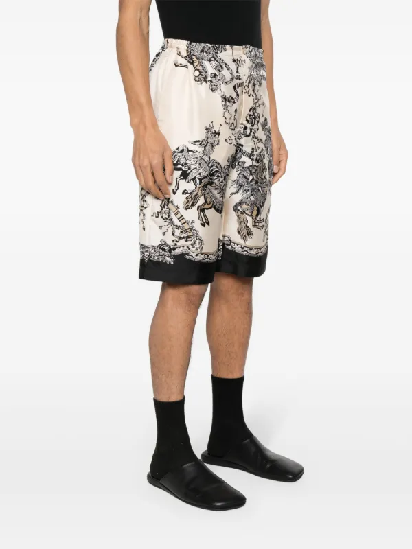 Gucci baroque-print Silk Shorts - Farfetch