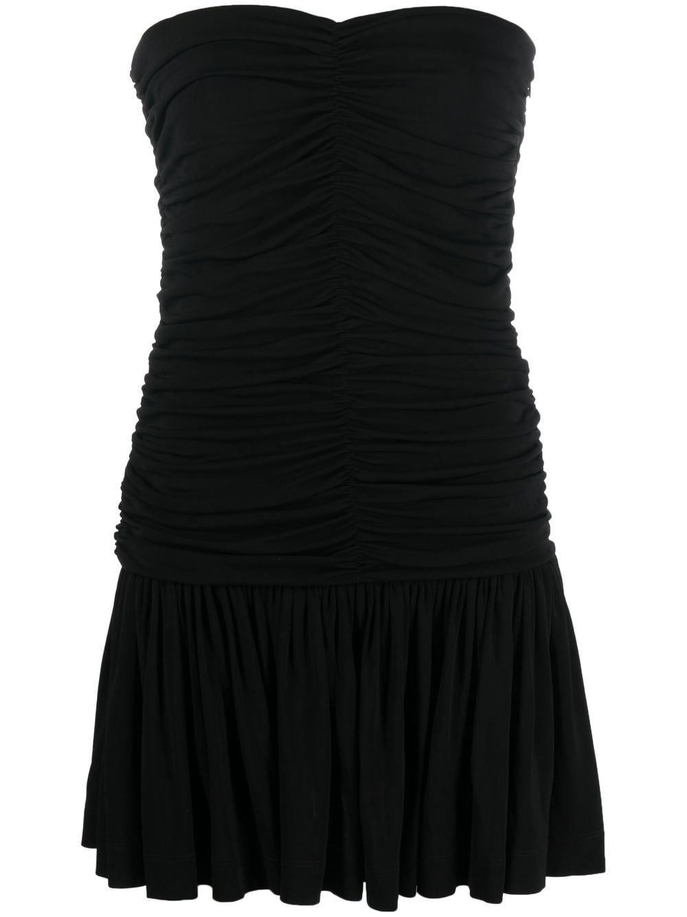 Dsquared2 Strapless Ruched Dress In Black