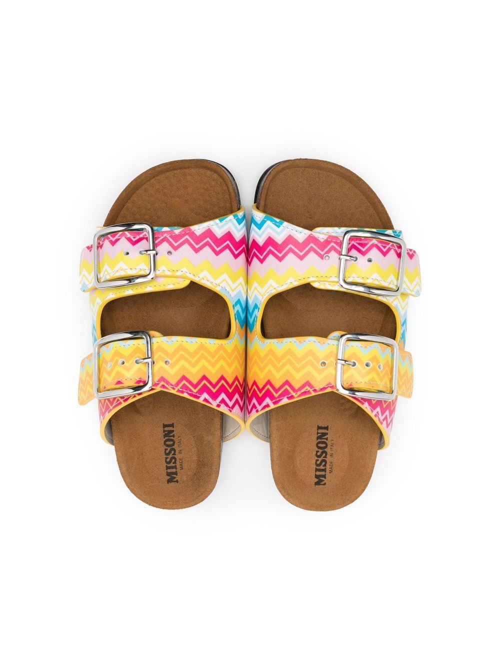 Shop Missoni Double-buckle Slip-on Sandals In Yellow