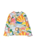 Stella McCartney Kids illustration-style print UV swimwear - Yellow