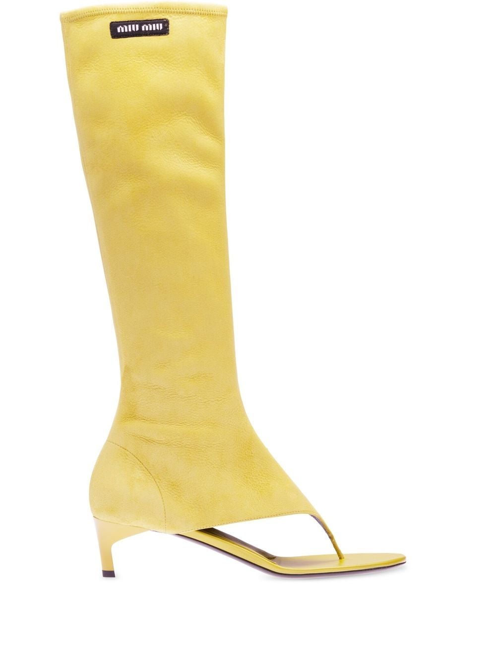 Miu Miu knee-high thong boots - Yellow