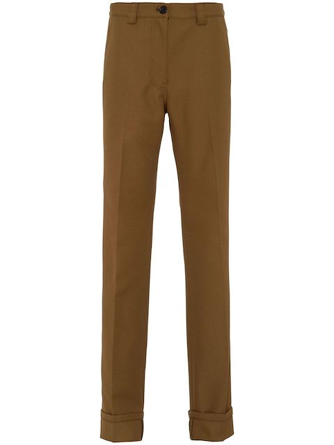 Miu Miu Pantaloni dritti a vita media 