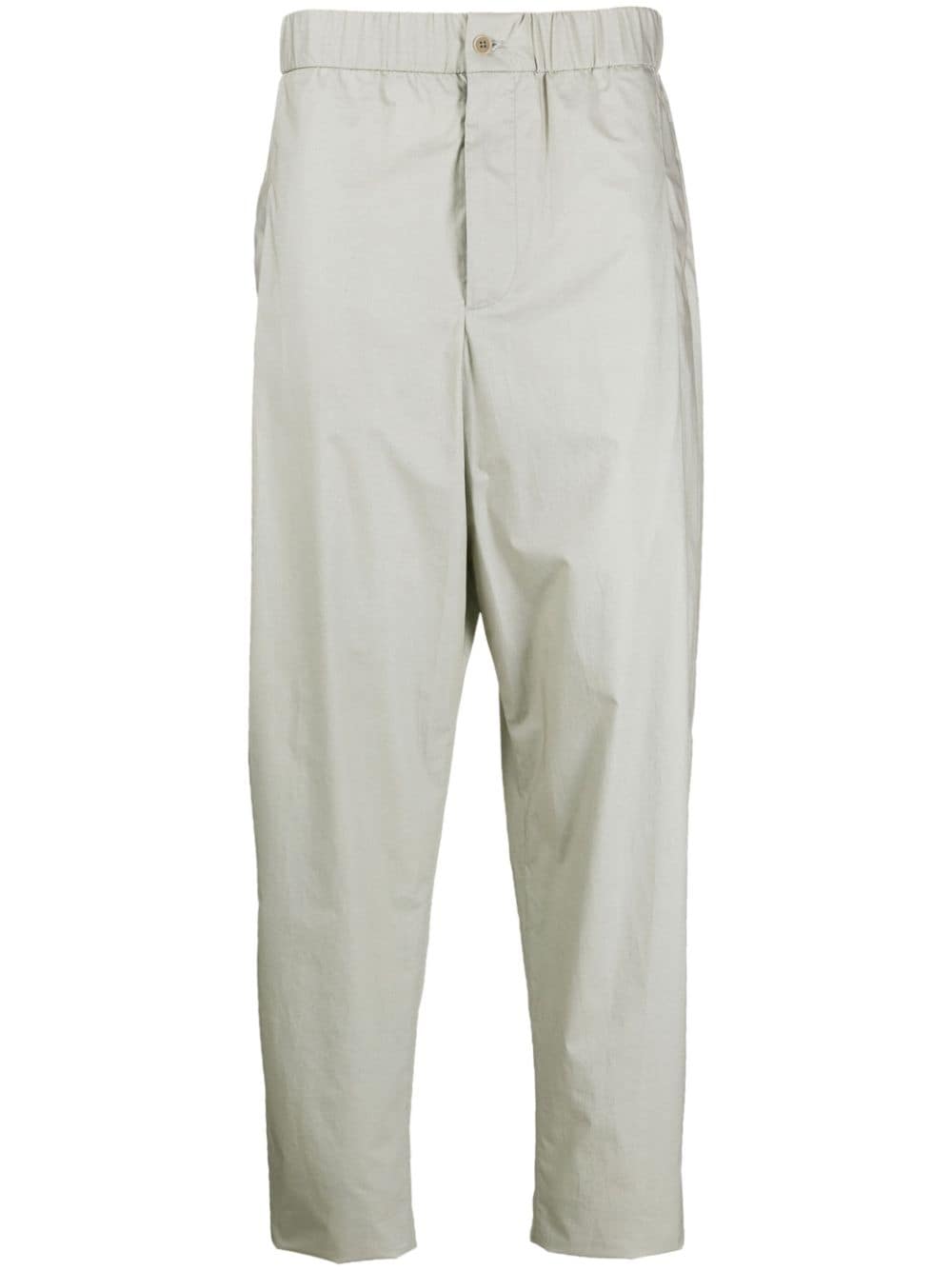 Giorgio Armani elasticated-waist Cotton Trousers - Farfetch