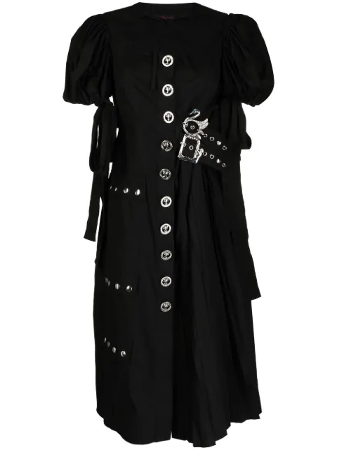 Chopova Lowena Midikleid mit Puffärmeln
