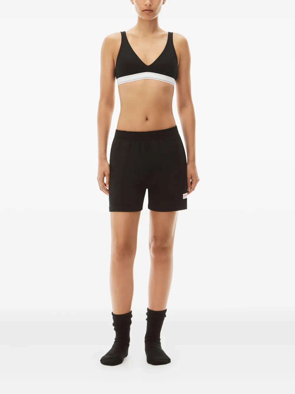 Alexander Wang Shorts met elastische tailleband Zwart