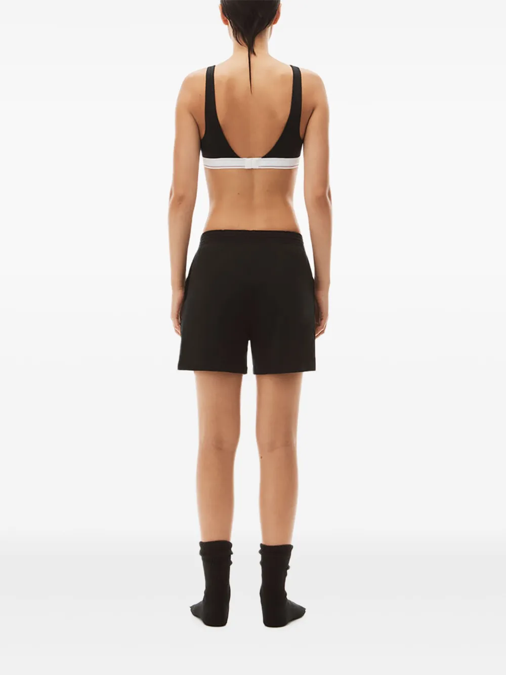 Alexander Wang Shorts met elastische tailleband Zwart