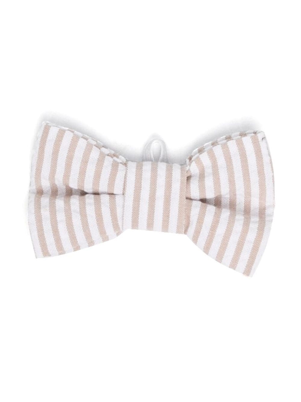 Il Gufo Babies' Striped Cotton Bow Tie In Brown