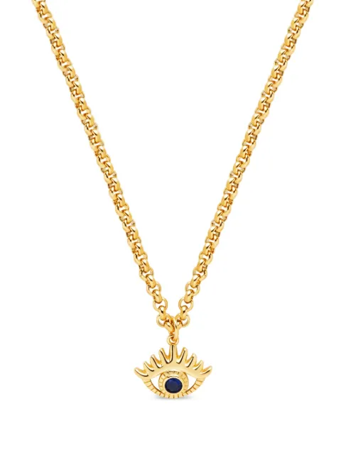 Nialaya Jewelry evil-eye motif chain necklace
