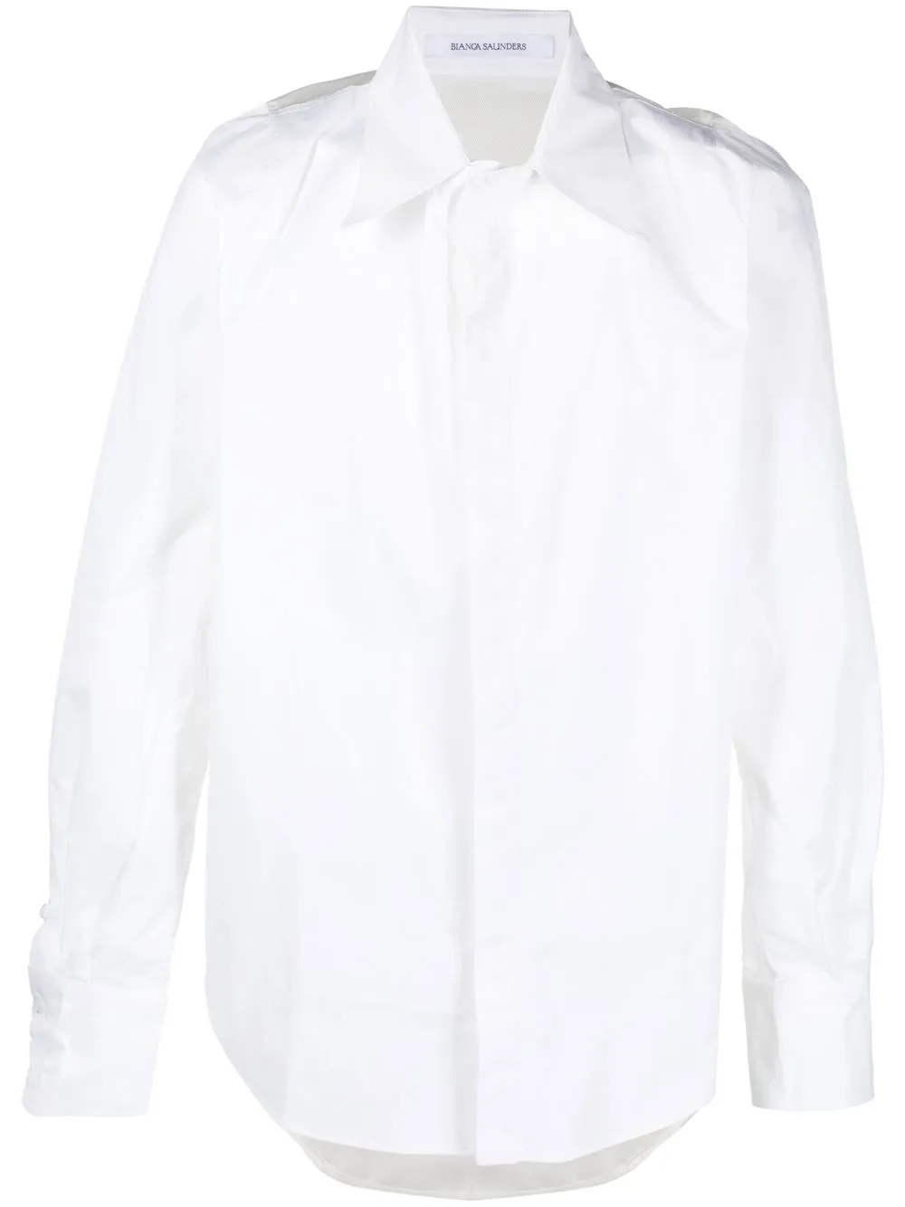 

Bianca Saunders pointed flat collar shirt - White