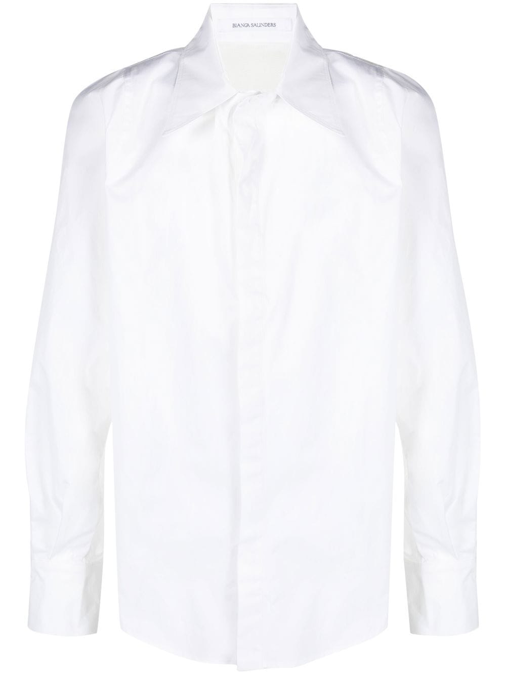 bianca saunders chemise à col pointu - blanc