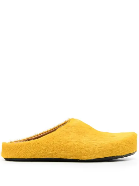 Marni Fussbet Sabot calf-hair slippers